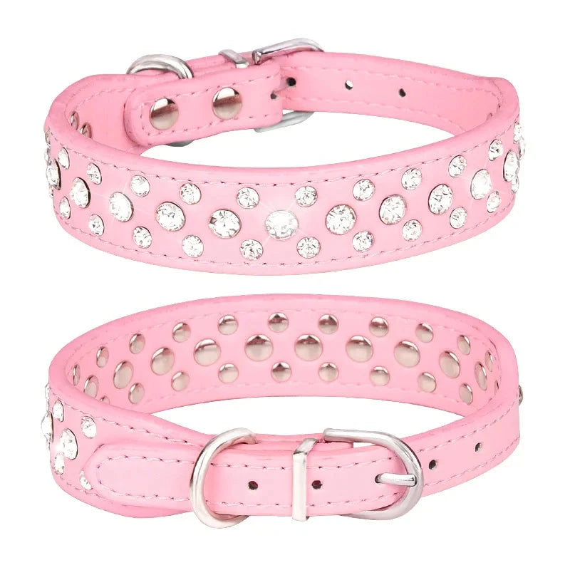 Rhinestone collars.